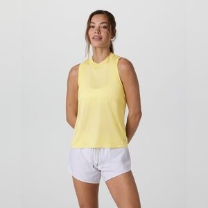 Vuori Women's Energy Tank Long in Sunlight Heather NWOT